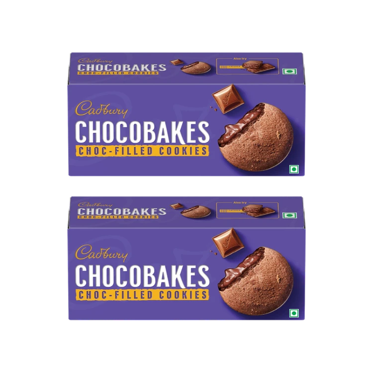 Cadbury Chocobakes Center Filled Biscuits - Pack of 2