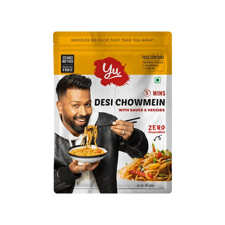 Yu Desi Chowmein Noodles with Sauce And Veggies - Pack of 2