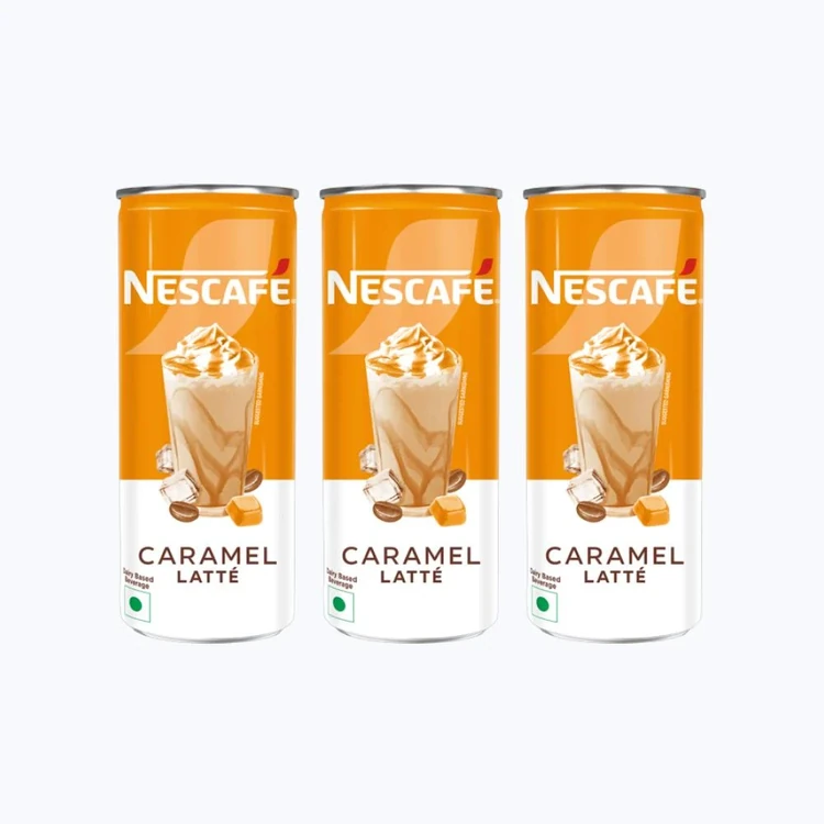 Nescafe Cafe Style Cold Coffee, Caramel-Latte - Pack of 3