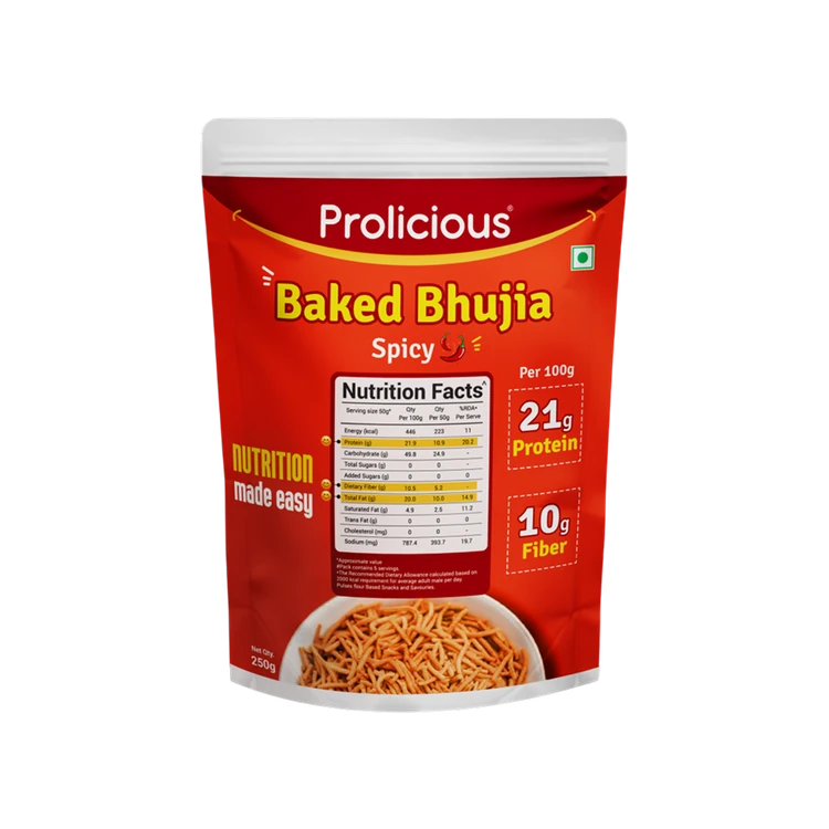 Prolicious Baked Bhujia (Spicy)