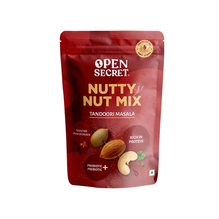 Open Secret Nutty Tandoori Masala Nut Mix (Almonds, Peanuts & Cashews)
