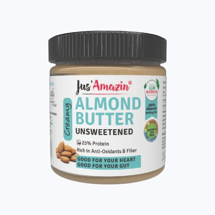 JUS'AMAZIN Creamy Unsweetened Almond Butter