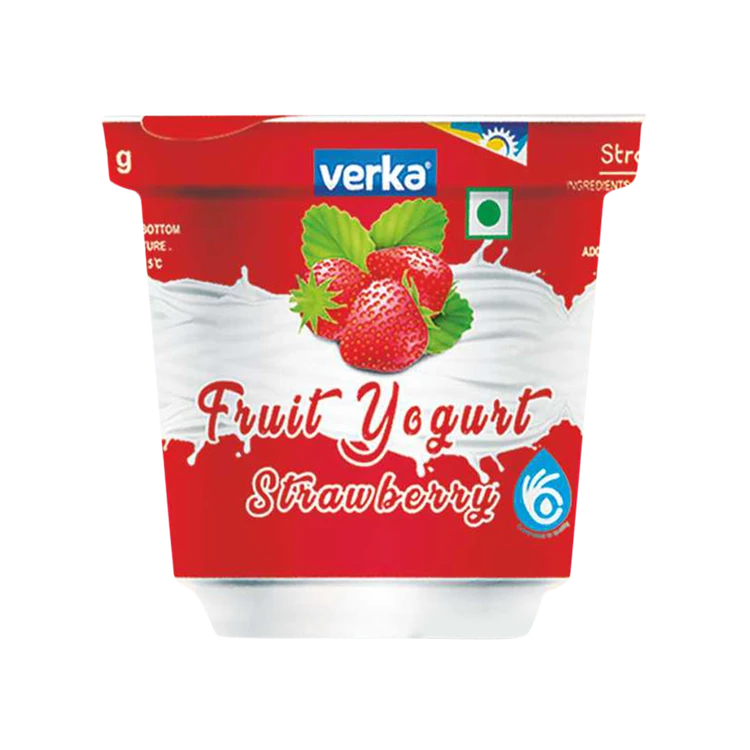 Verka Strawberry Flavoured Yogurt
