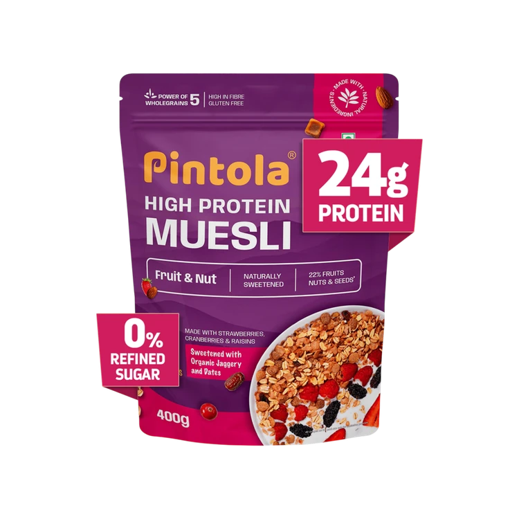 Pintola High Protein Fruit and Nut Muesli 24g Protein