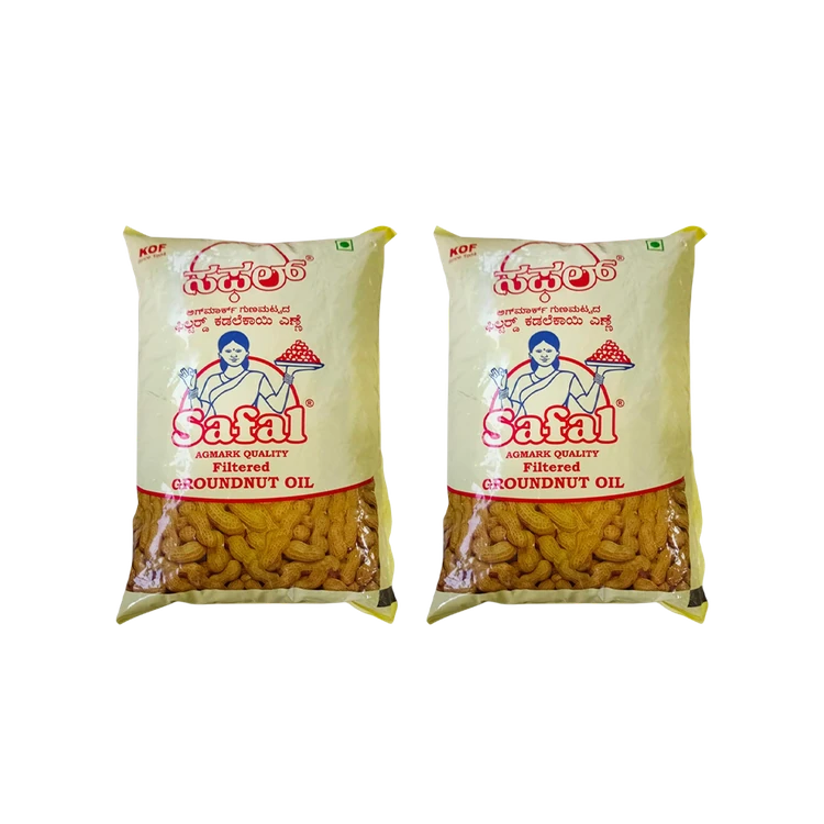Safal Filtered Groundnut Oil - Pack of 2 (Kadale Enne)