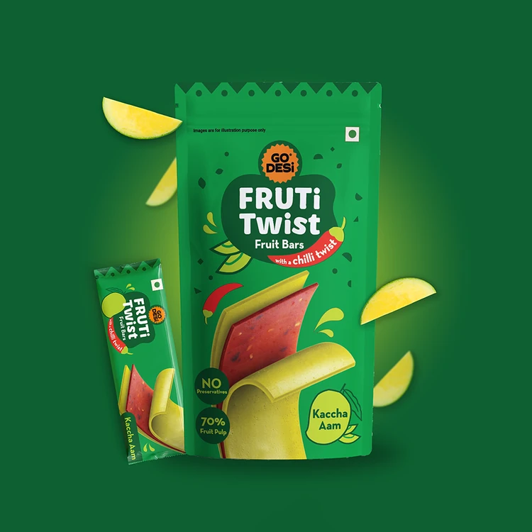 GO DESI Fruti Twist Fruit Bar (Kaccha Aam)