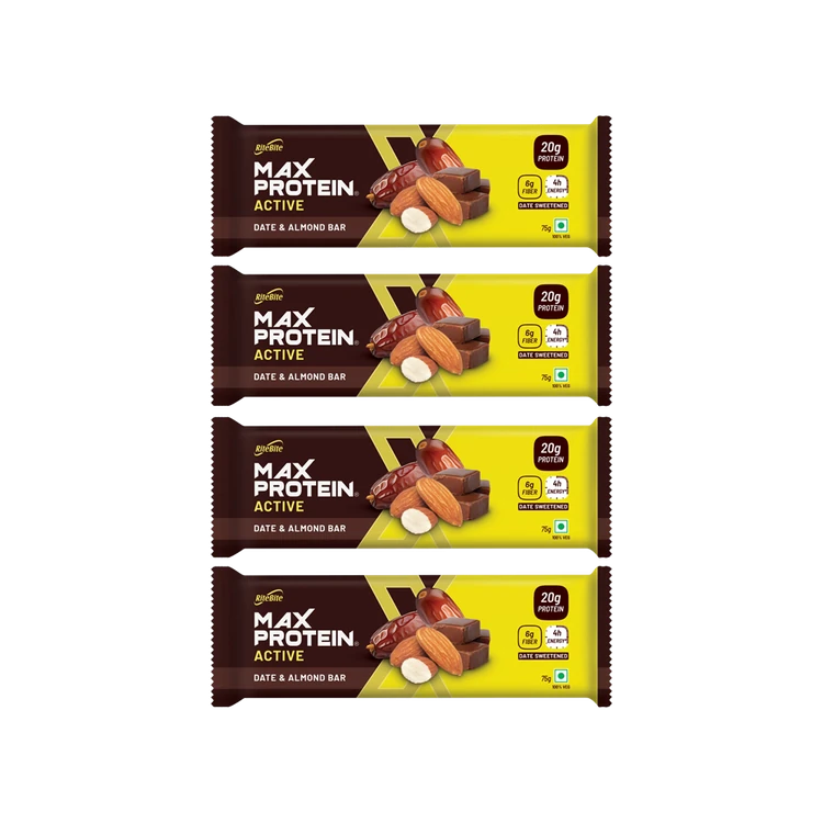 RiteBite Max Protein Date & Almond 10 g Protein Bar - Pack of 4