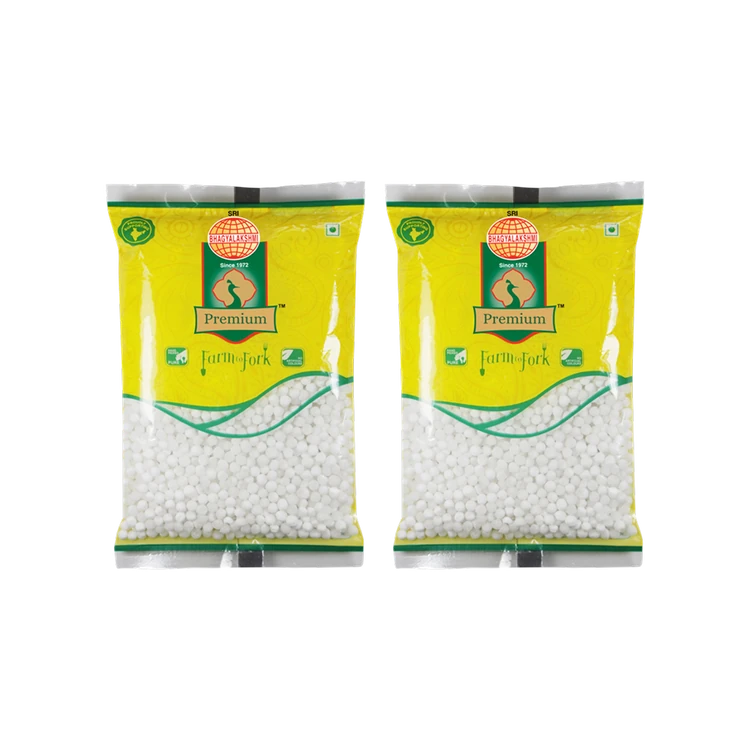 Bhagyalakshmi Premium Small Sabudana - Pack of 2 (Sanna Sabakki)