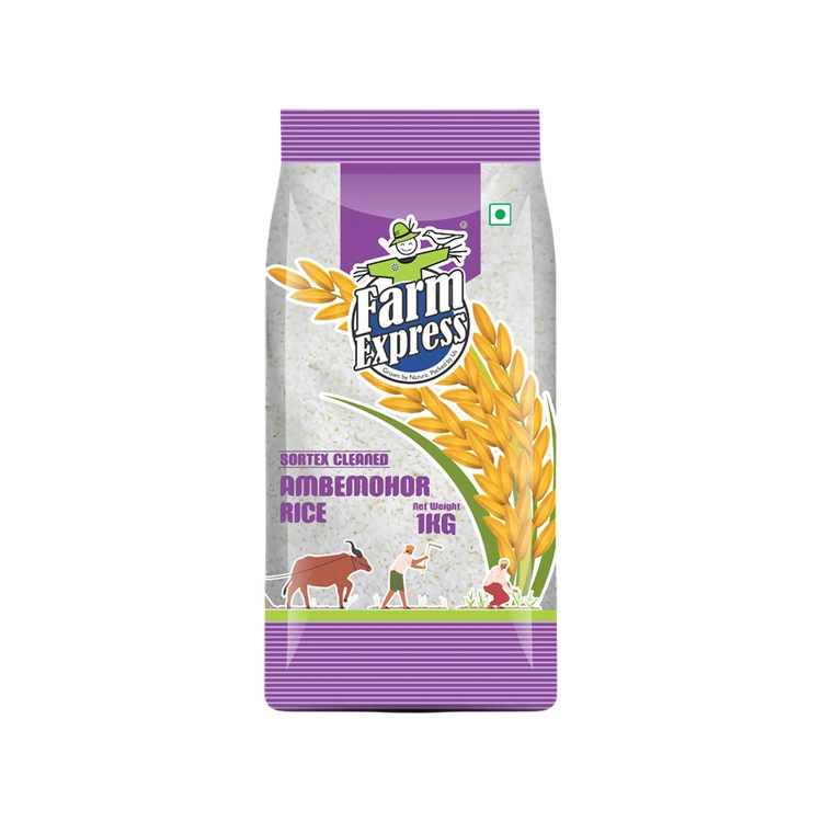 Farm Express Sortex Cleaned Ambemohar Rice (Short Grain) (Ambemohar Akki)