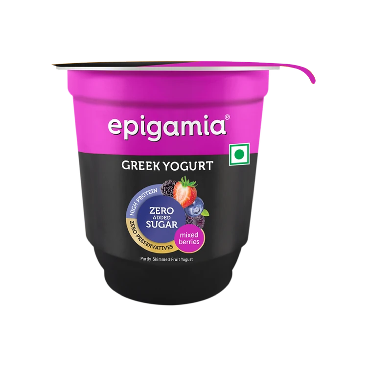 epigamia Mixed Berry Yogurt (No Added Sugar)