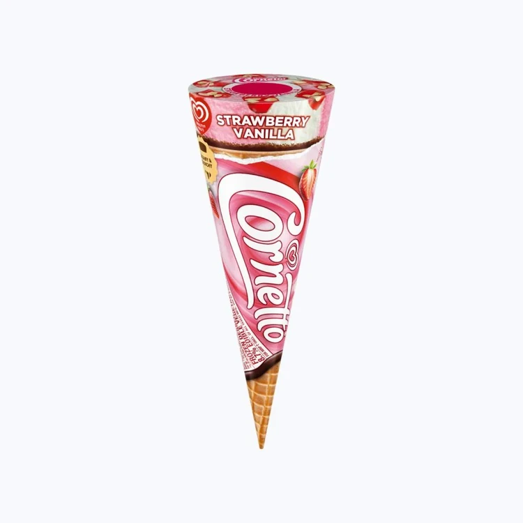 Kwality Walls Cornetto Strawberry Vanilla Frozen Dessert Cone