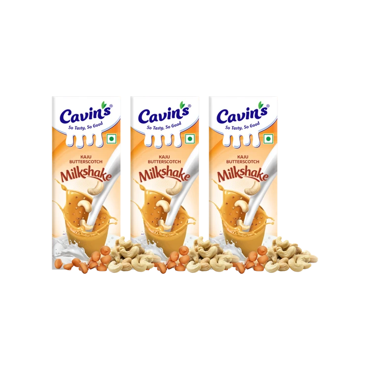 Cavin's Kaju Butterscotch Milkshake - Pack of 3
