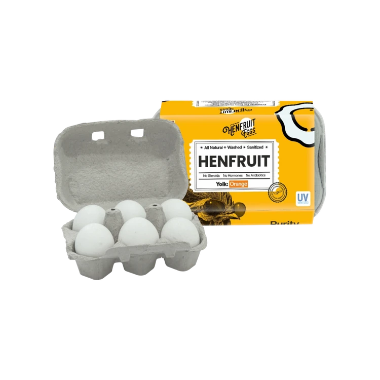 Hen Fruit -6 Farm Fresh Antibiotic Free White Protein Rich Eggs