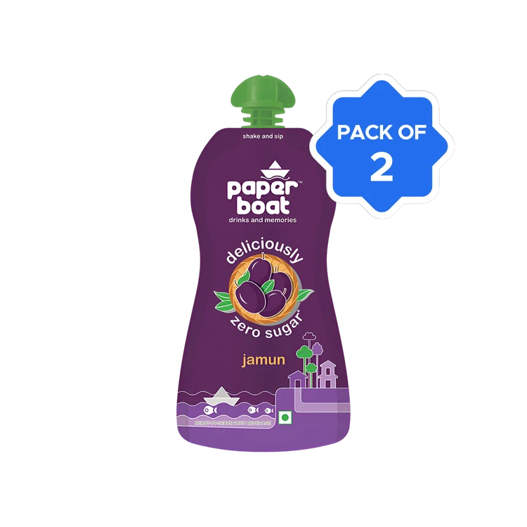 paper boat Jamun, Fruit Juice (Zero Added Sugar, Low Calorie) - Pack of 2