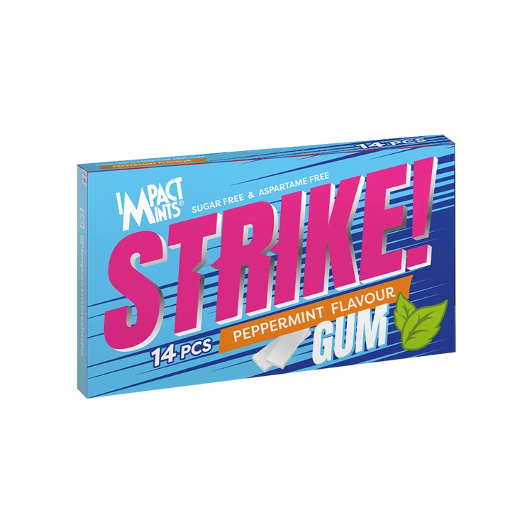 Impact Strike Peppermint Chewing Gum
