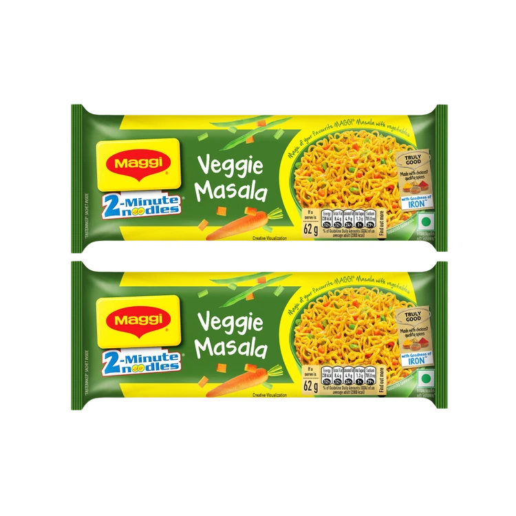 Maggi Veggie Masala Instant Noodles - Pack of 2