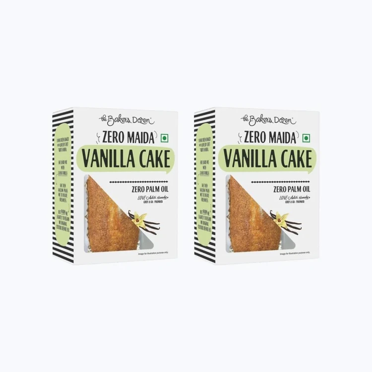 The Baker's Dozen Zero Maida Vanilla Pound Cake, Whole Wheat - Pack of 2