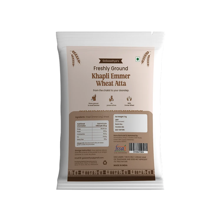 Goswasthya Khapli Wheat Atta (Stone Ground)