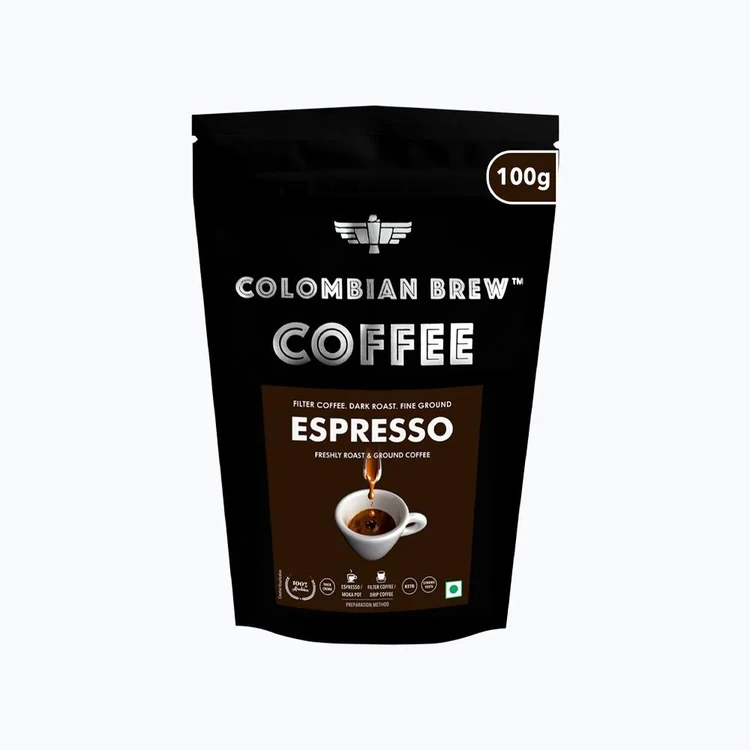 Colombian Brew Coffee Espresso Filter Roasted Ground Coffee