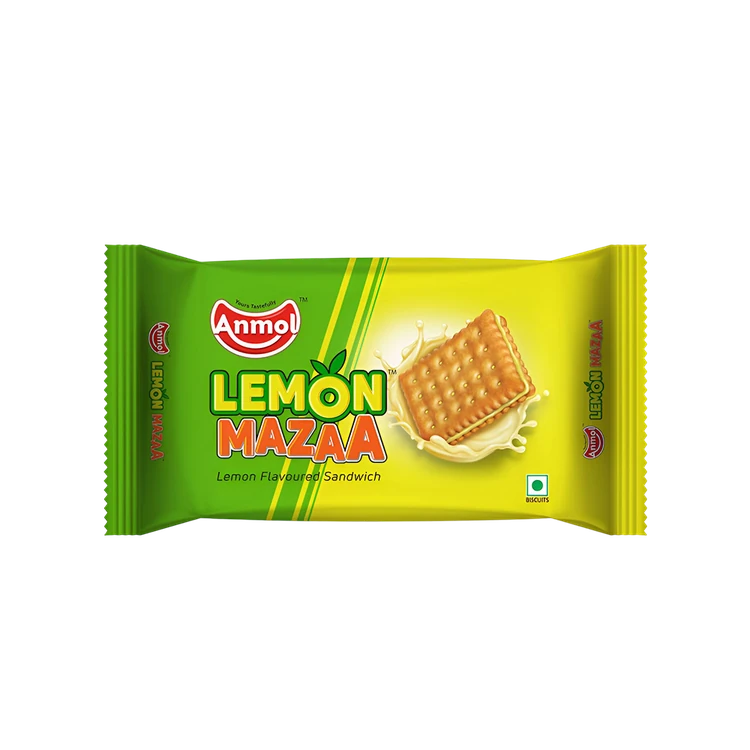 Anmol Lemon Mazaa Sandwich Cream Biscuits