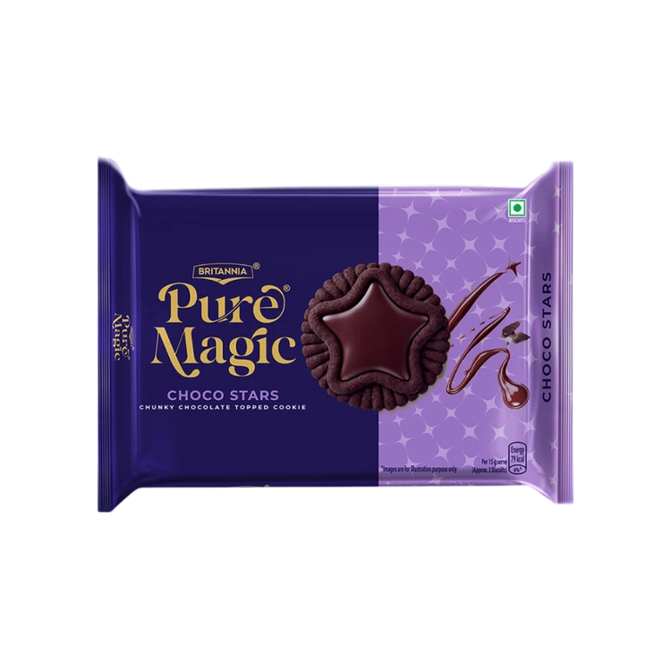 Britannia Pure Magic Choco Stars Biscuit