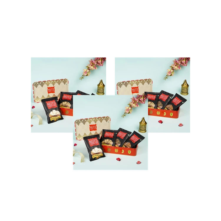 Nuts About You Dry Fruits Gift Pack (Almonds + Cashews +Raisins + Pistachios) - Pack of 3 (Dry Fruits Udugore Pack)