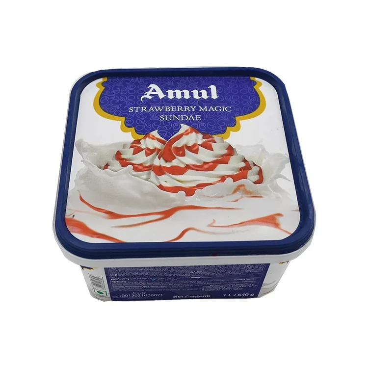 Amul Strawberry Magic Sundae Ice Cream Tub