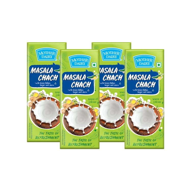 Mother Dairy Spiced Salted Buttermilk - Pack of 4