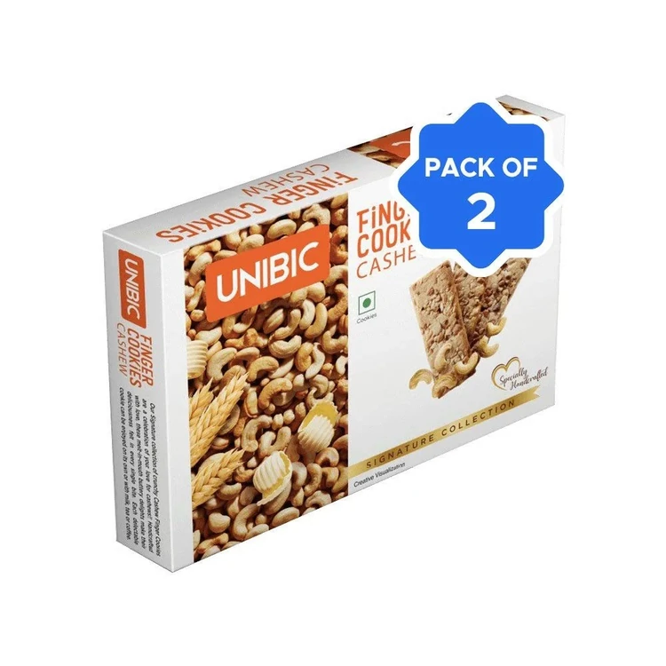 Unibic Finger Cashew Cookies - Pack of 2