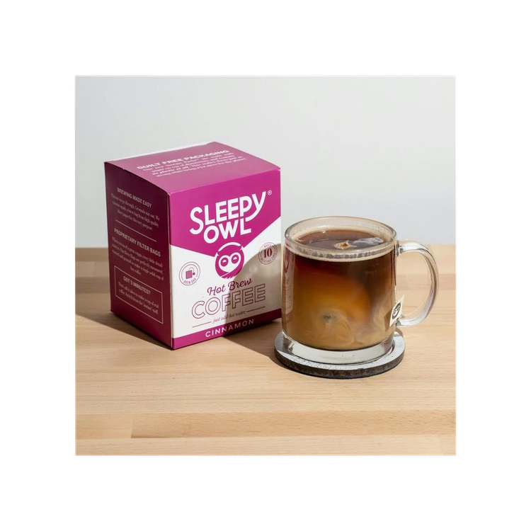 Sleepy Owl Cinnamon Hot Brew Coffee Bags
