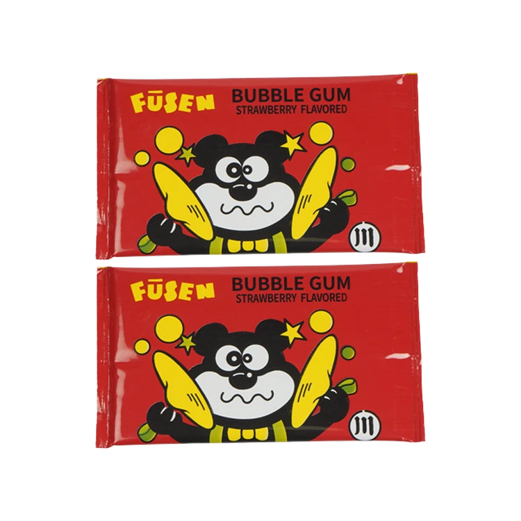 Fusen Strawberry Flavored Bubble Gum - Pack of 2