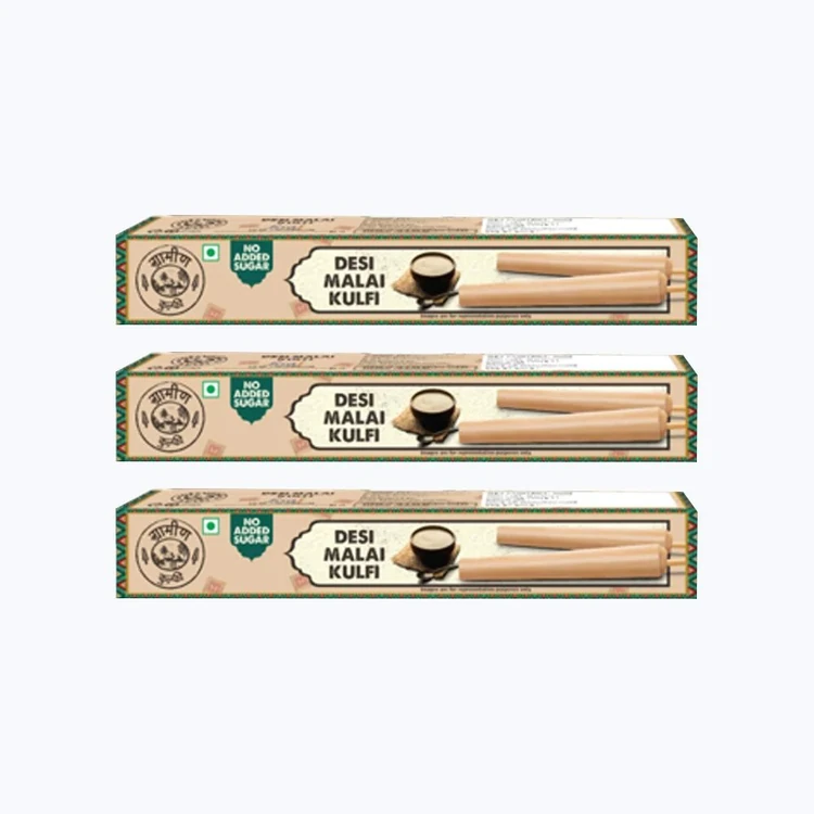 Grameen Desi Malai Kulfi Stick (No Added Sugar) - Pack of 3