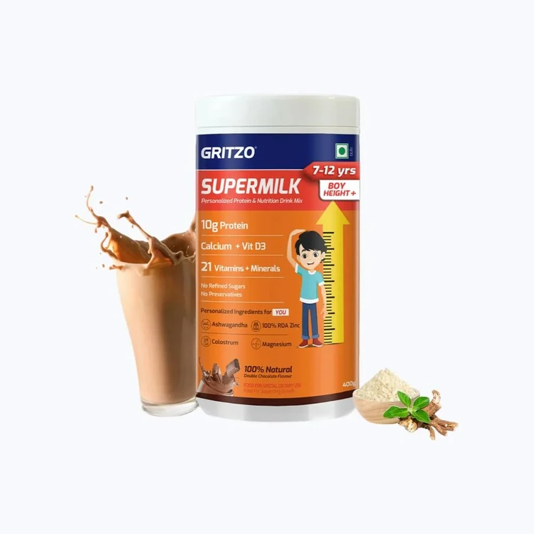 Gritzo SuperMilk Boy Height+ Drink Mix (7 - 12 years)