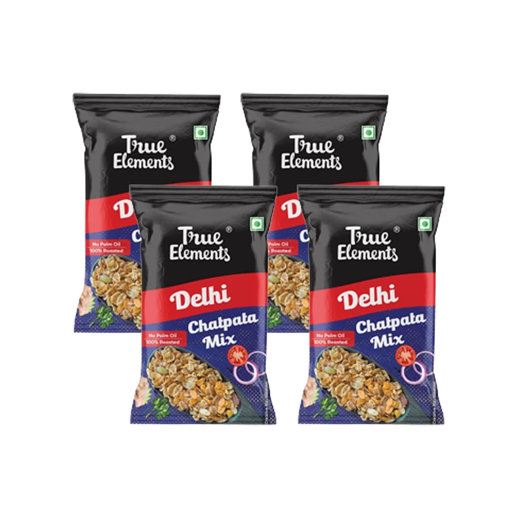 True Elements Delhi Chatpata Mixture Namkeen - Pack of 4
