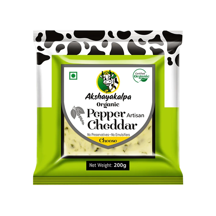 Akshayakalpa Organic Pepper Cheddar Cheese
