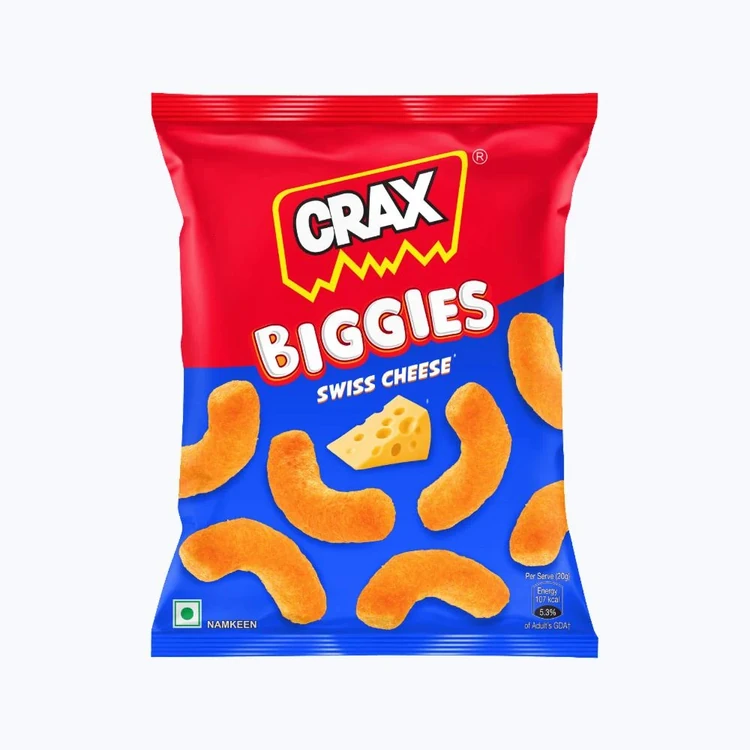 Crax Biggies Swiss Cheese Puffs Snacks