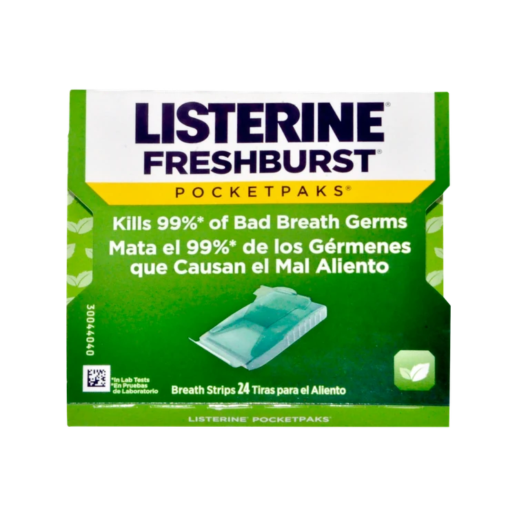 Listerine Fresh Burst Mint Breath Strips Pocketpaks