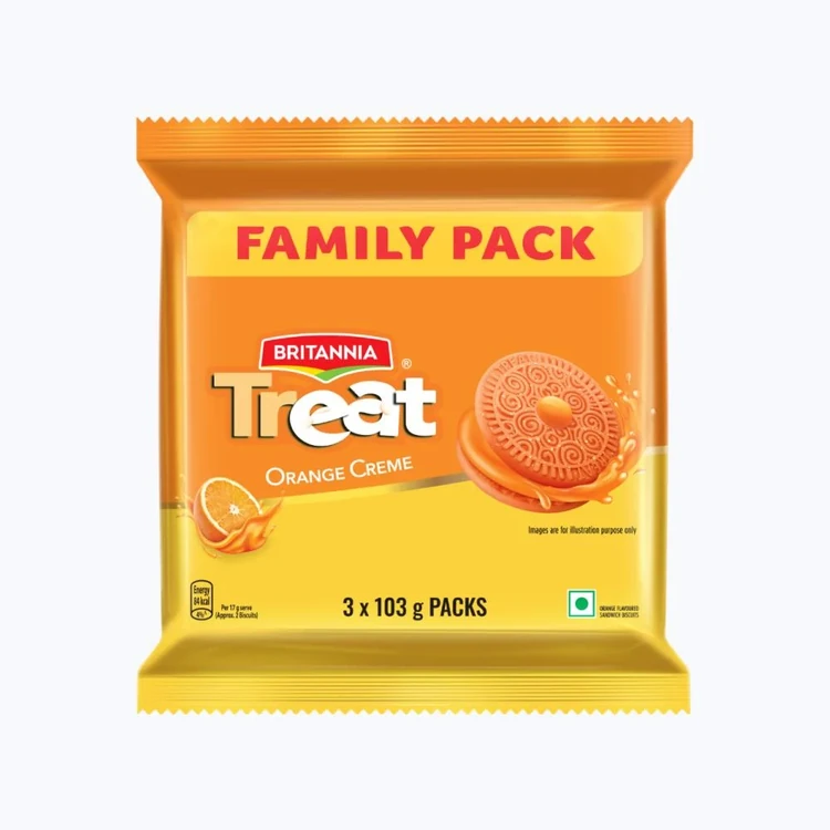 Britannia Treat Orange Creme Biscuits