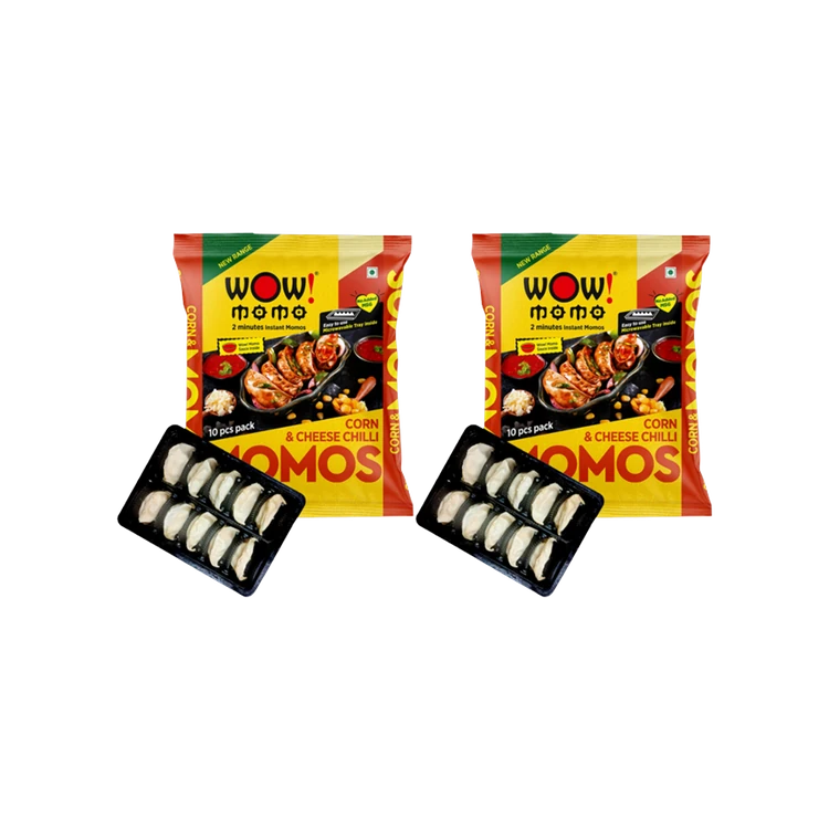 Wow! Momo Corn & Cheese Chilli Momos - Pack of 2
