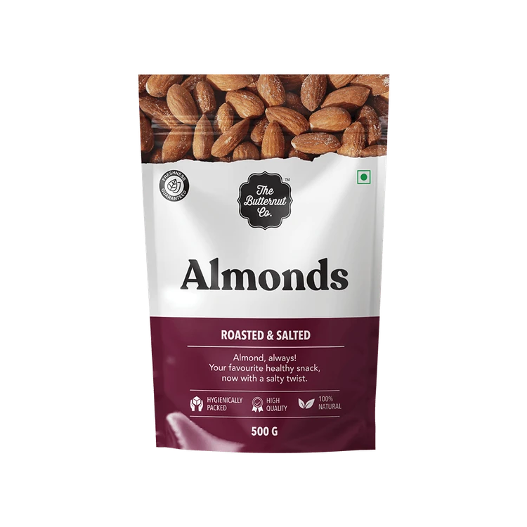 The Butternut Co. Roasted & Salted Almonds (Badami)