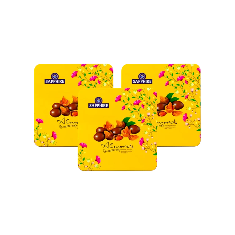 Sapphire Chocolate Coated Almonds Gift Pack - Pack of 3