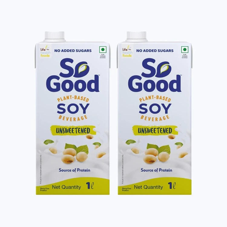 So Good Natural Unsweetened Soy Beverage - Pack of 2