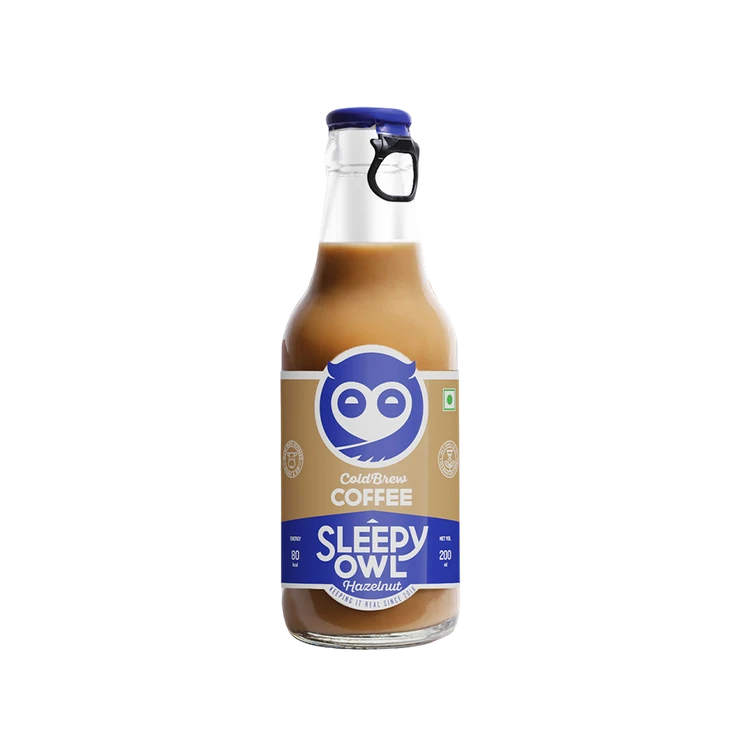 Sleepy Owl Hazelnut Cold Coffee Made with Cold Brew