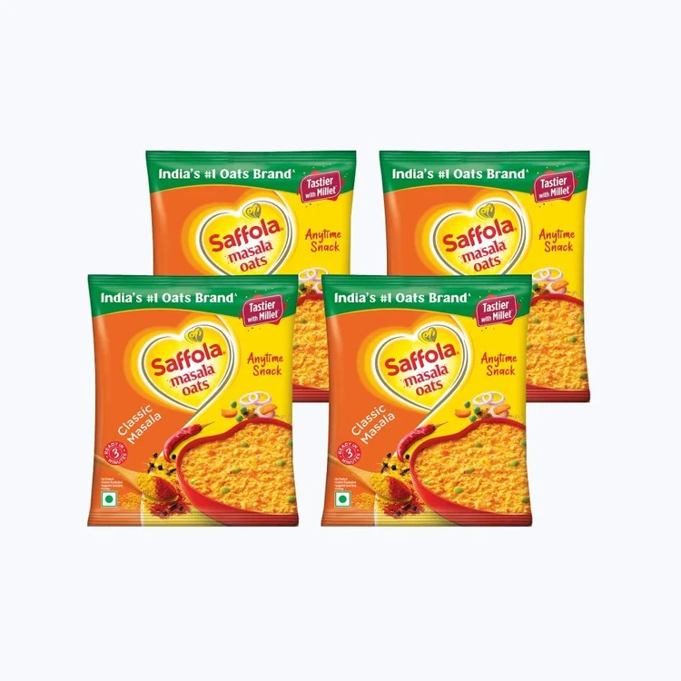 Saffola Classic-Masala Oats - Pack of 4