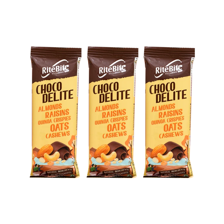 RiteBite Choco Delite 4g Protein Bar - Pack of 3