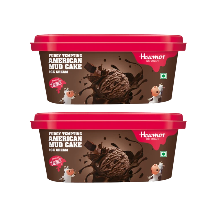 Havmor American Mud Cake Ice Cream Tub - Pack of 2