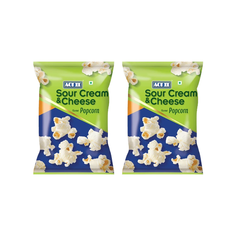Act II Sour Cream & Cheese Popcorn - Ready to Eat - Pack of 2