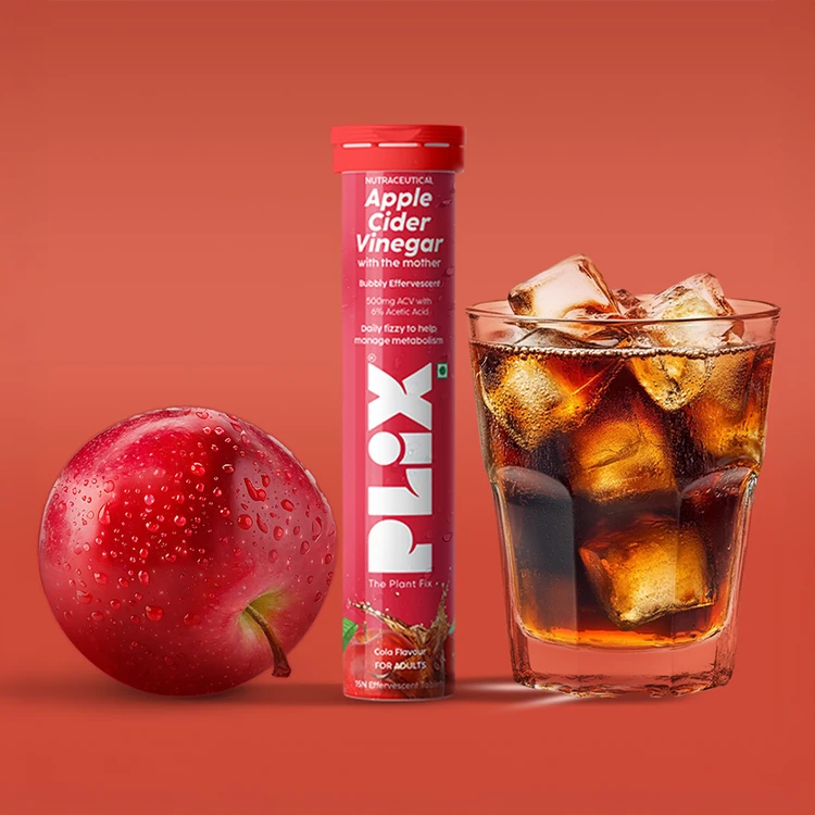 Plix Bubbly Apple Cider Vinegar Effervescent Tablets (Cola)
