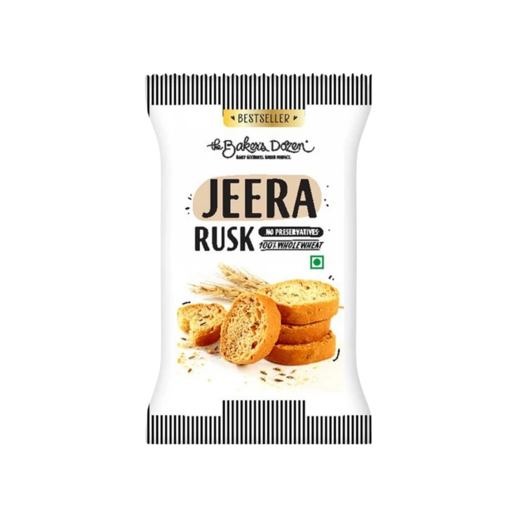The Baker's Dozen 100% Wholewheat Jeera Rusk Toast