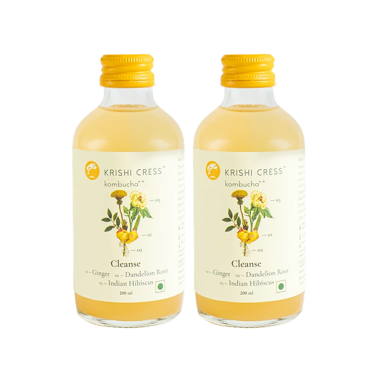 Krishi Cress Cleanse Kombucha - Pack of 2